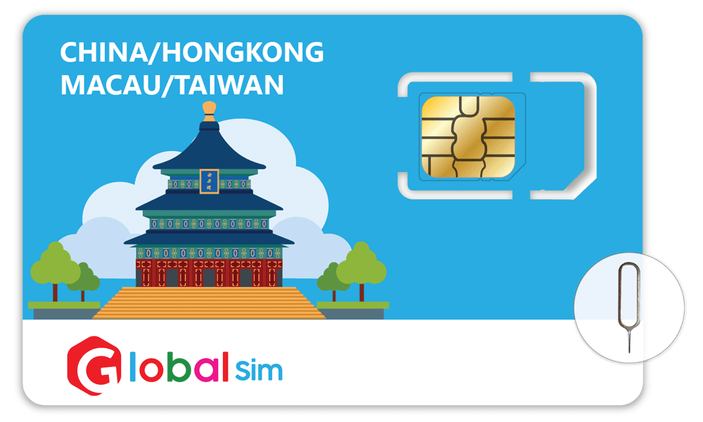 Sim du lịch Trung Quốc & Đài Koan & Hong Kong & Macao