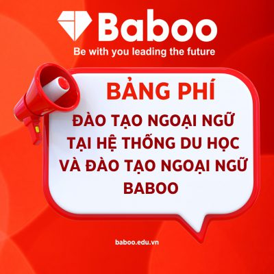 bảng phí đào tạo ngoại ngữ tại Baboo tháng 10 năm 2025