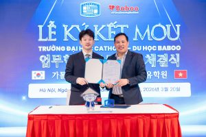 Baboo kí hợp tác với trường Catholic Hàn Quốc